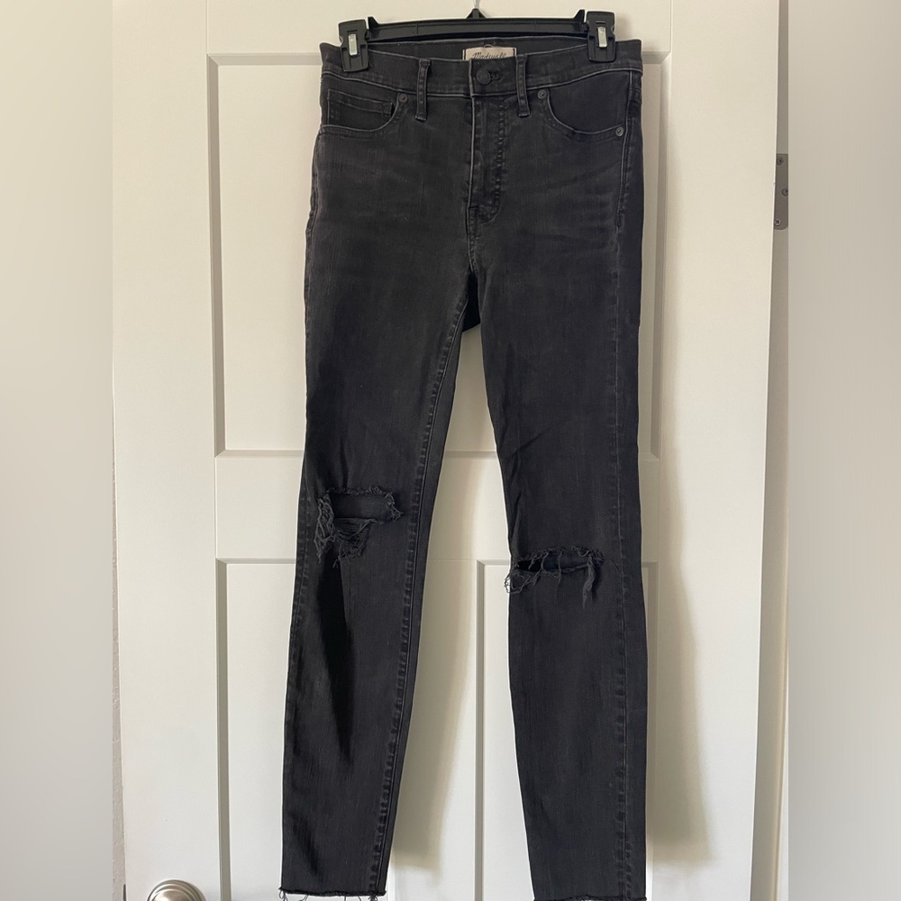 Madewell black 9 inch highrise skinny jeans size 27